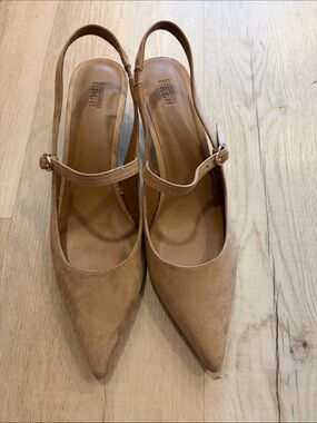 Miranda Suedue Super Comfort Sling Back Low Pump Heels